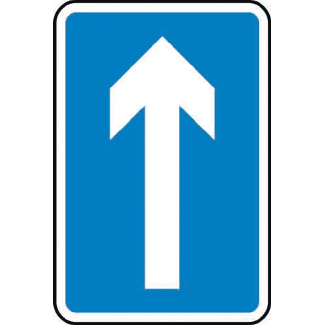 Arrow Vertical Road Sign, Aluminium Composite without channel (300mm x 450mm)