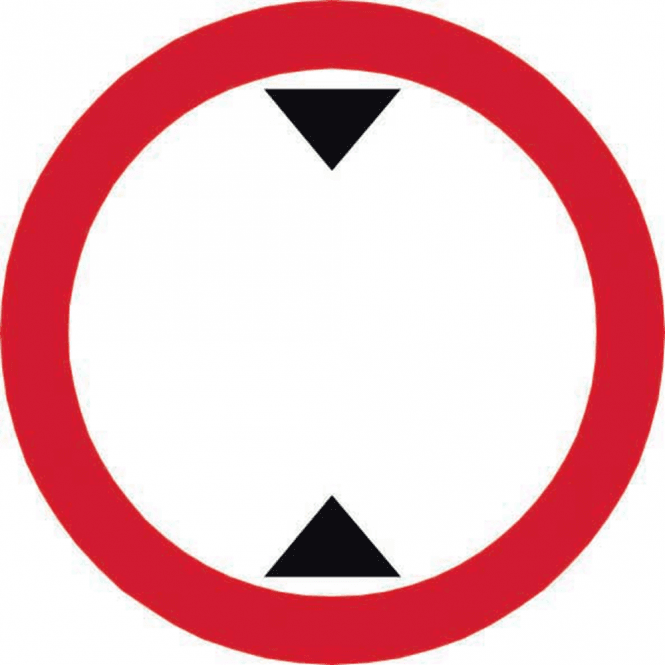 Height Restriction Road Sign, Aluminium Composite with channel (600mm dia.)